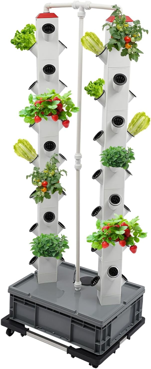 Visual Reference: Hydroponics Tower Garden Vertical Growing System Kit 56 Germination