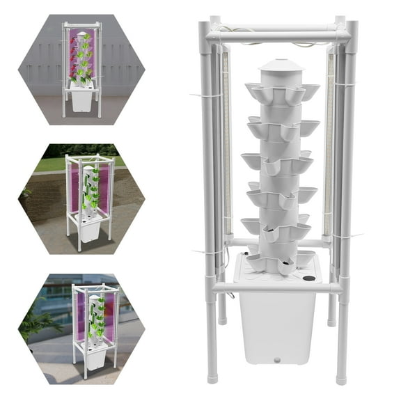 Hydroponics Vertical Growing Kit, Indoor Vertical Planter Hydroponic Growing Kit for Office, Balcony
