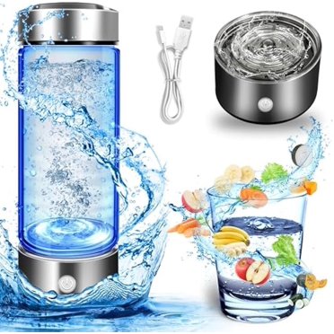 Portable Hydrogen Water Bottle - 3-Minute Hydrogen Generator For Healthier Drinking Water, Silver