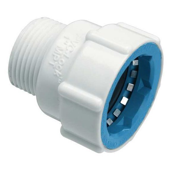 Hydrorain Adapter,1 in. Tube x 1 in. MPT,150 psi 08678
