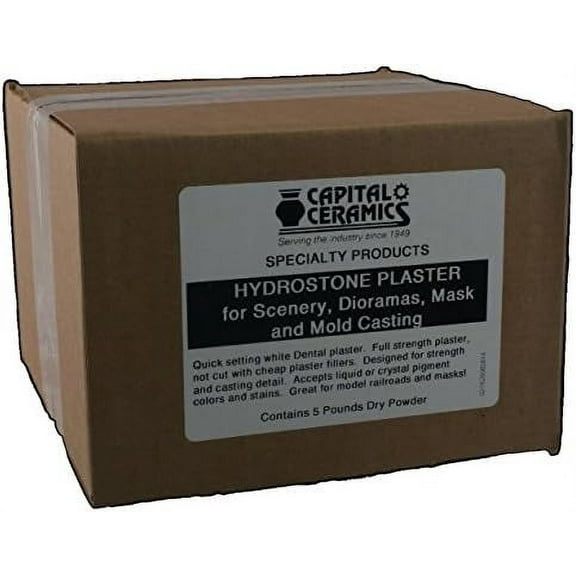 Hydrostone Plaster For Scenery, Dioramas, Dentistry And Mold Casting And Great For Model Railroads & Gaming (5 Pound)