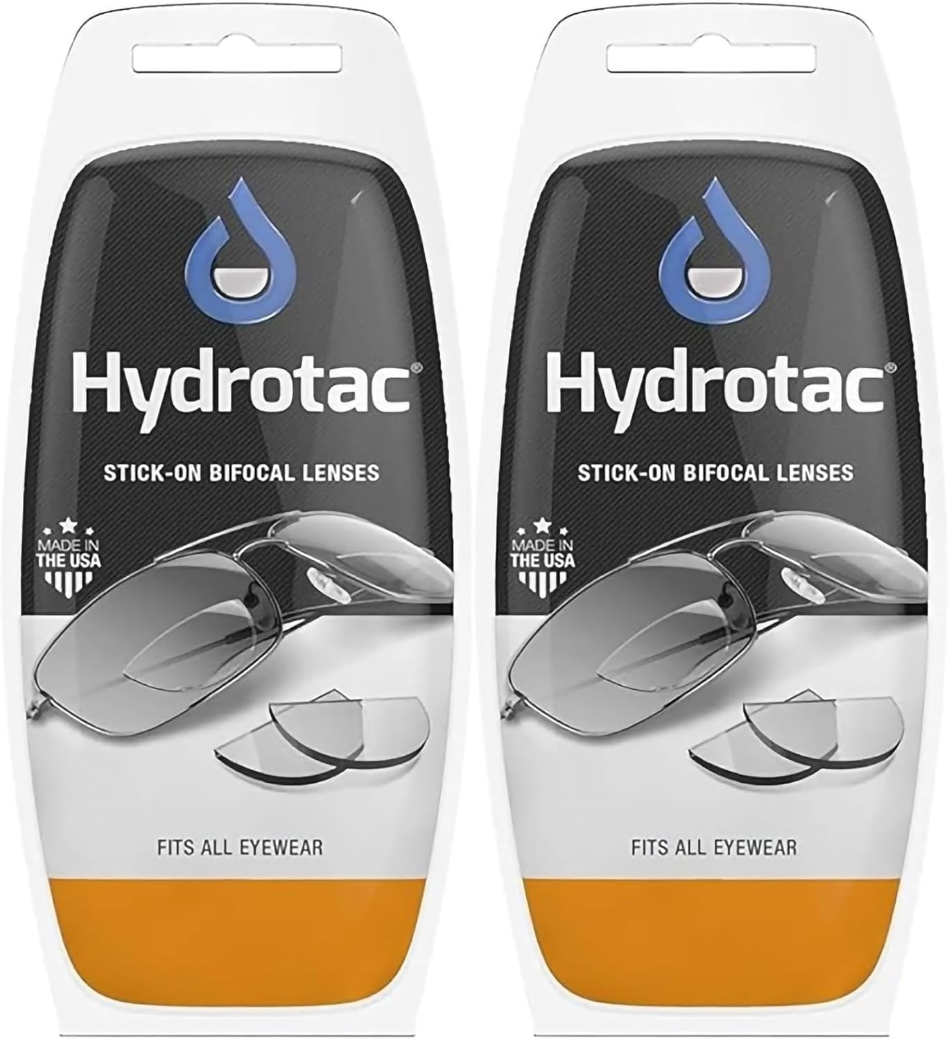 Hydrotac OPTX 20/20 Stick On Magnification Reusable Bifocal Lenses - +1.75 Diopter (Pack of 2)