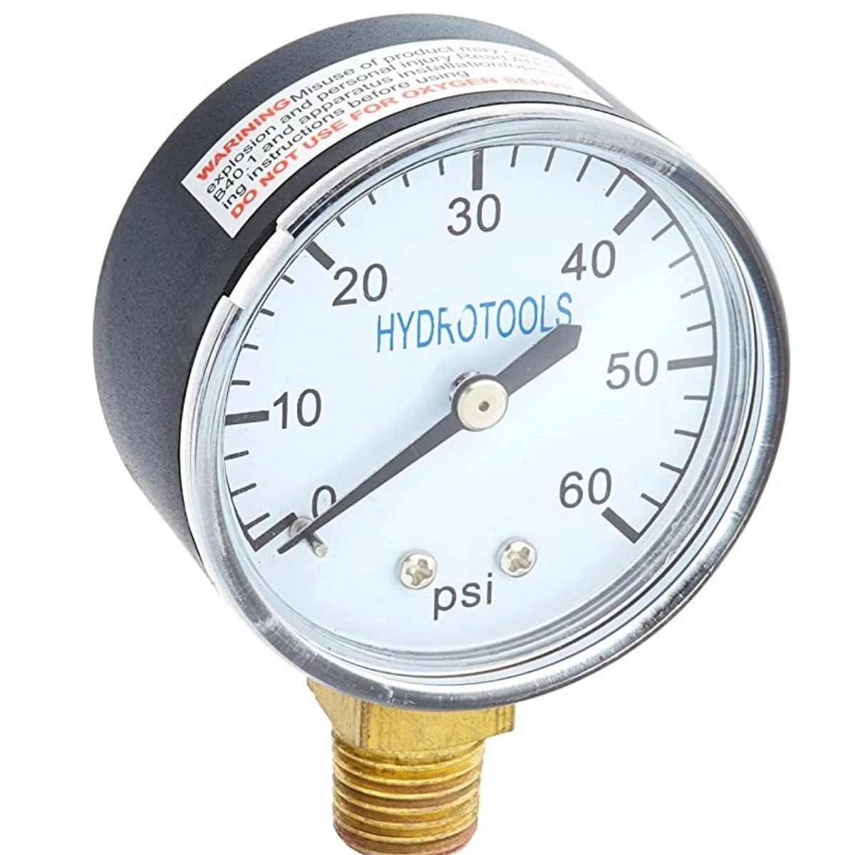 Hydrotools Bottom Mount Pressure Gauge Swimming Pool Filter Pump ...