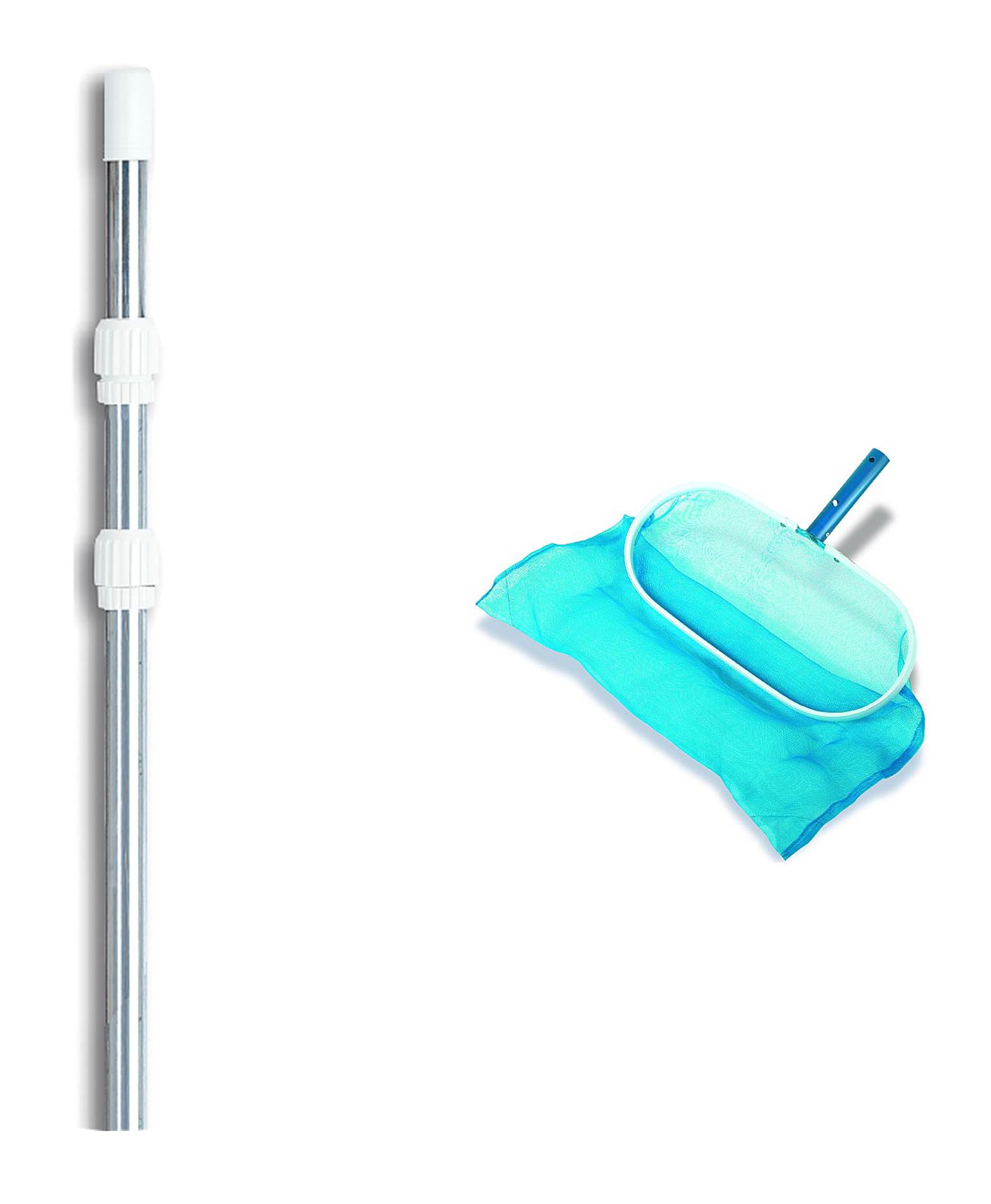 Hydrotools Swimming Pool Deep Rake Leaf Debris Bag w/ 412' Telescopic