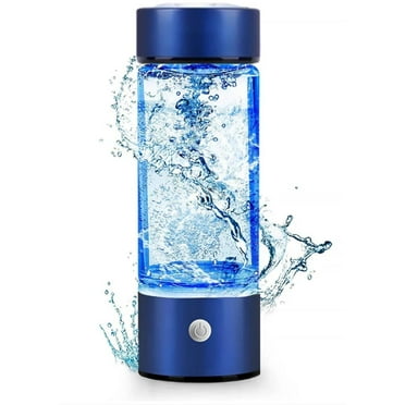 Hydrowave Hydrogen Water Bottle - Hydrowave Water Bottle,14OZ Portable Hydrowave Hydrogen Water Bottle Generator,6000+PPB, Hydrogen Water Ionizer Machine Rechargeable for Home Travel(Blue)