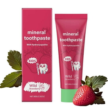 Hydroxy&apatite Toothpaste,Ba&by Toothpaste,Kids Toothpaste,Tod&dler Toothpaste,Kids Natural Probi&otic Hydrox&yapatite Toothpaste,Wild Strawberry Flavour (1pc 80g/2.82oz)from QiwagFerng