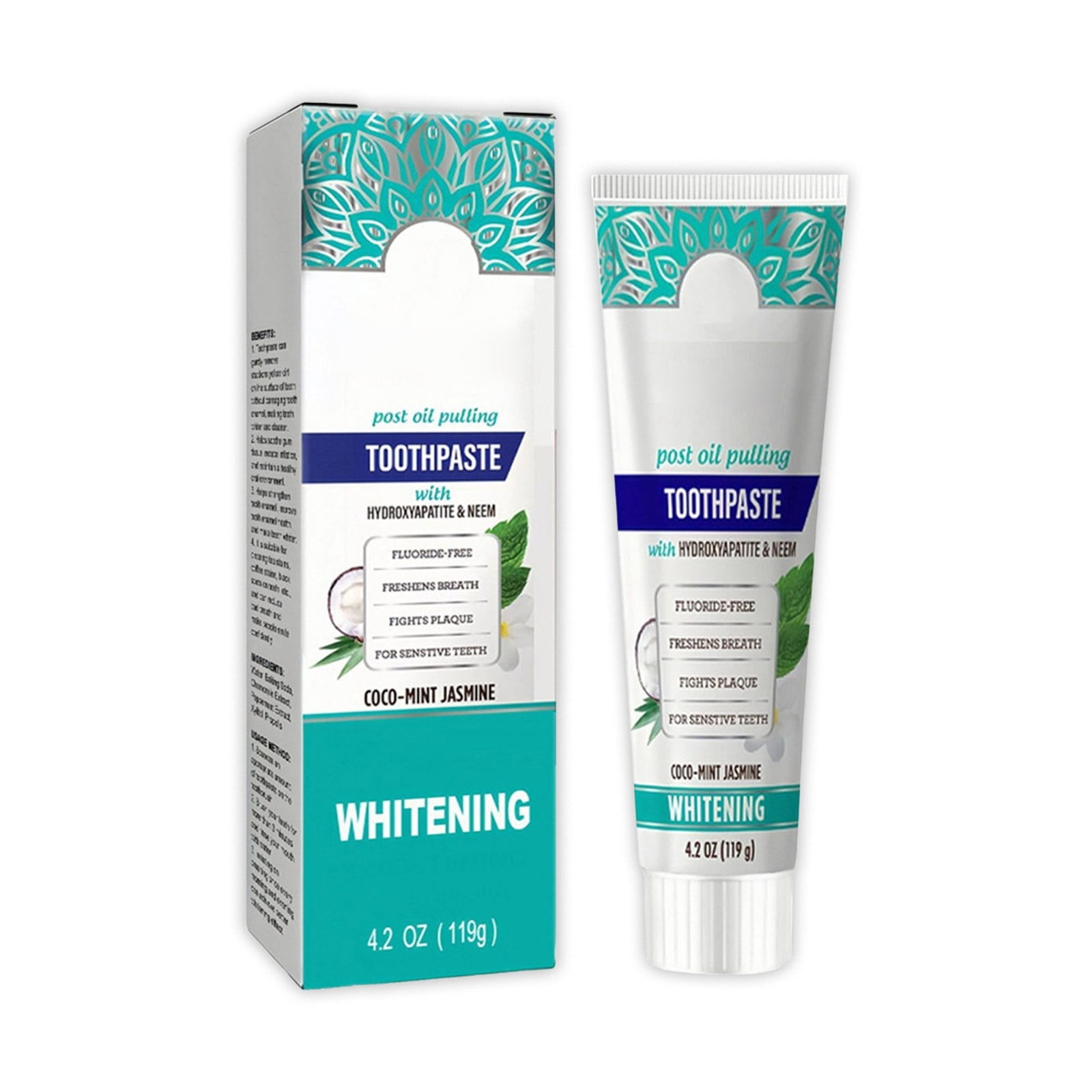 Hydroxyapatite Fluoride toothpaste Freshens Breath Strengthens Teeth