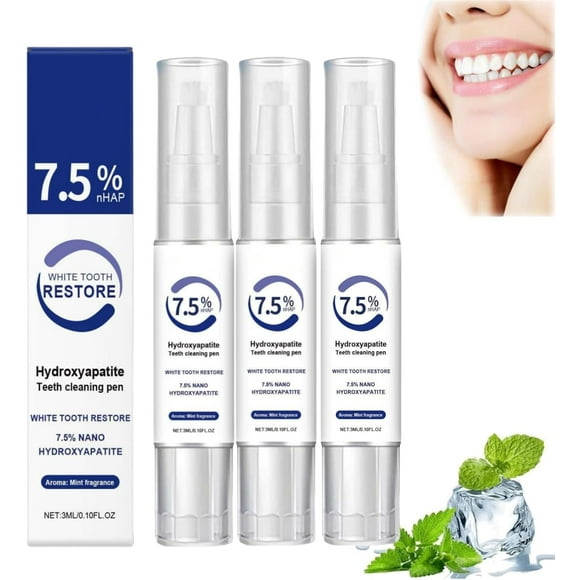 Hydroxyapatite Teeth Cleaning Pen 7.5% Nano Hydroxyapatite Toothpaste Clean Teeth Yellow and Whiten Portable Tooth Cleaning Pen