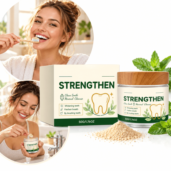 Hydroxyapatite Tooth Powder with Mint, Fine Teeth Cleaning Powder with Baking Soda for Fresh Breath and Daily Oral Care, 50g, 1 Count