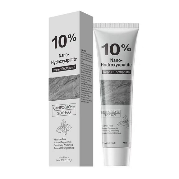 Hydroxyapatite Toothpaste,10% Nano Hydroxyapatite for Advanced Enamel Repair & Sensitivity Relief, Gentle Daily Toothpaste for Whitening & Fresh Breath