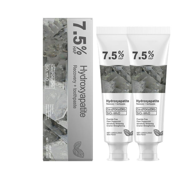 Hydroxyapatite Toothpaste Whitening Toothpaste, Fresh, Breath，Stain Removal, Complete Tooth Care 120g-2PCS
