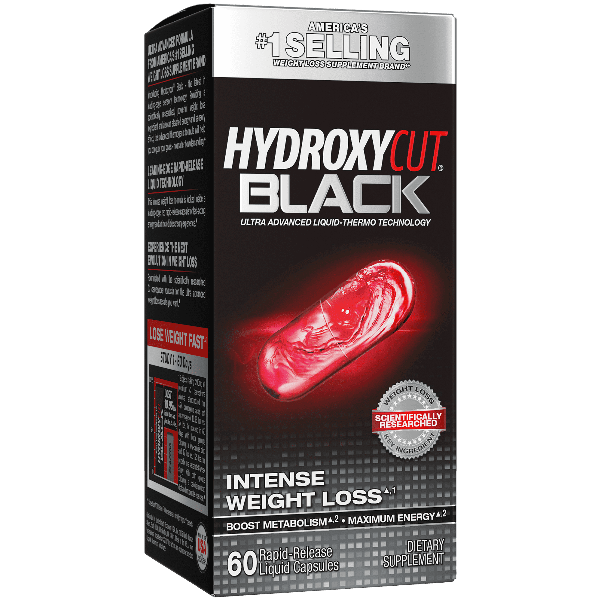 Hydroxycut Advanced Weight Loss Capsules, Burn Calories, Increase Energy, 60 Ct, 30 Servings