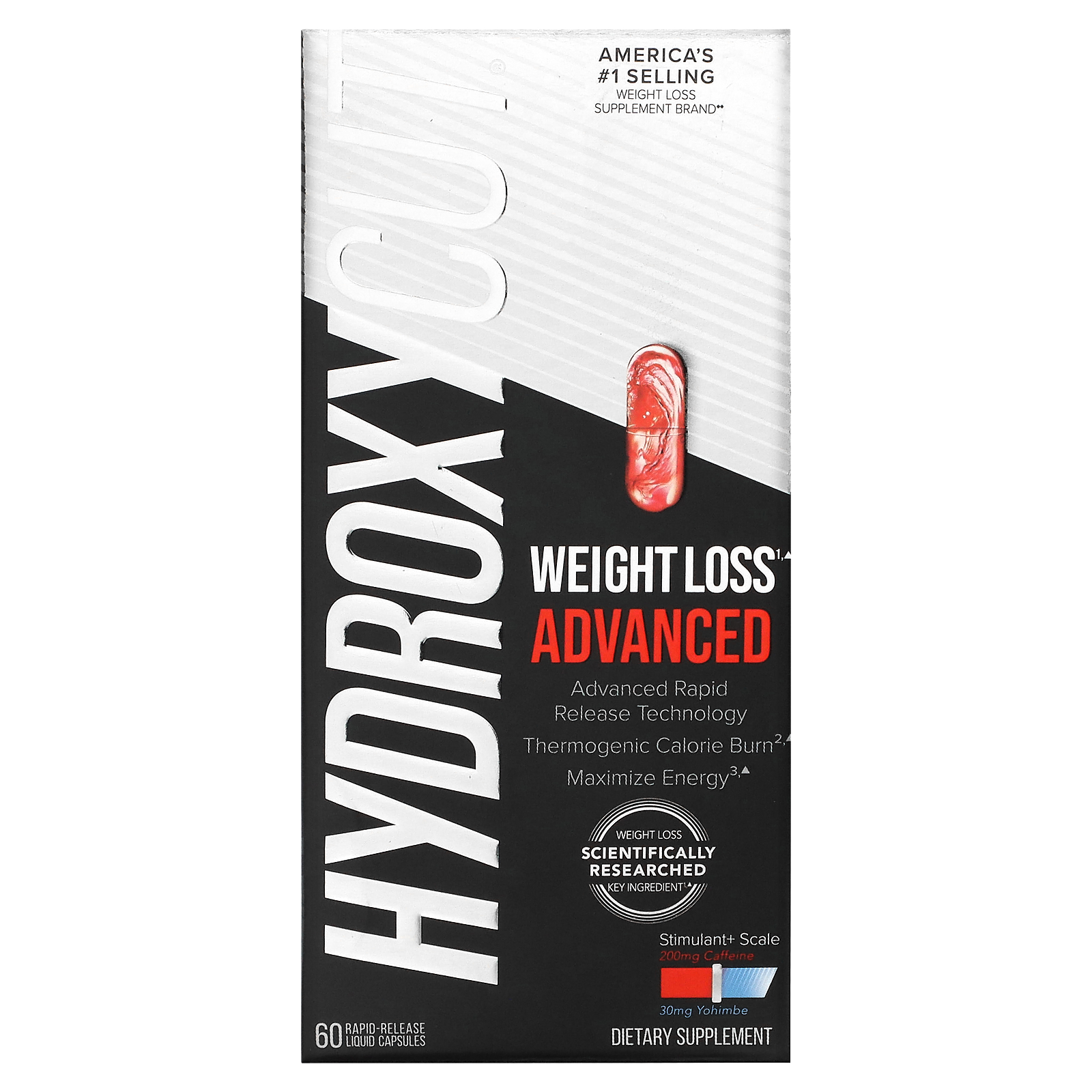 Hydroxycut Hardcore Weight Loss Capsules, Burn Calories, Increase