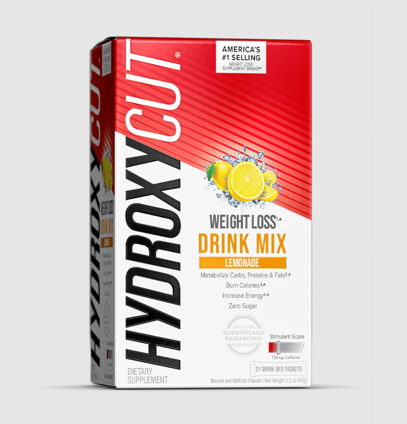 Hydroxycut Drink Mix Weight Loss Packets Lemonade Flavor 21 packets *EN