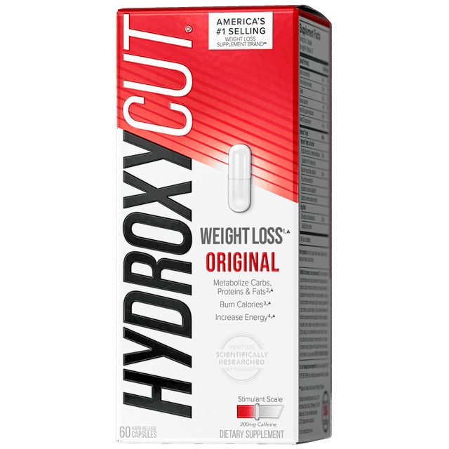 Hydroxycut Original Weight Loss Supplement Pills with Apple Cider Vinegar, 200 mg Caffeine, 60 Ct