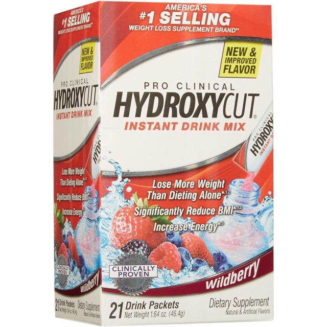 Hydroxycut Pro Clinical Instant Drink Mix Packets Wildberry 1.78 oz