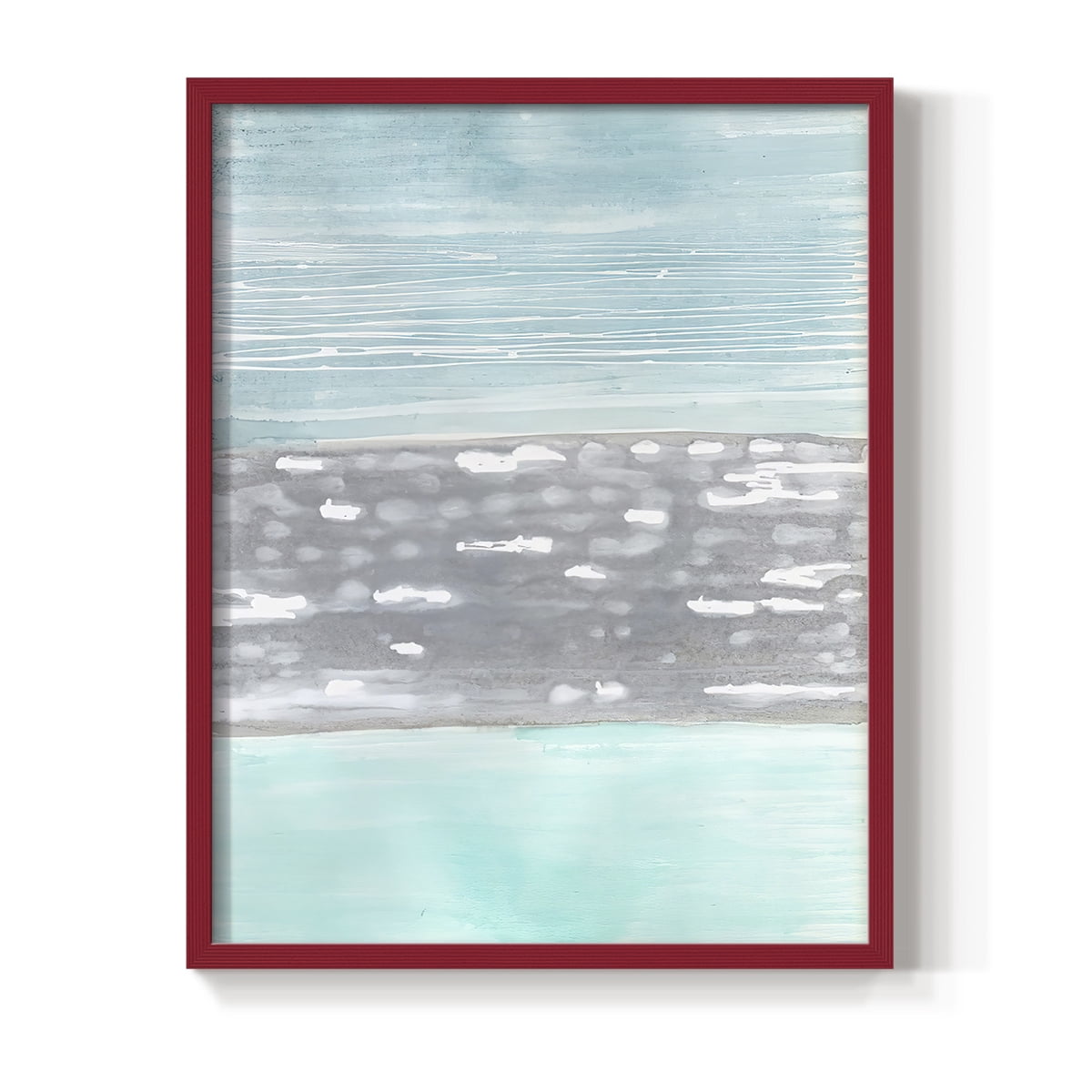Hydrusphere I Framed Print in Red Solid Wood Framed Print No Nail Hanging