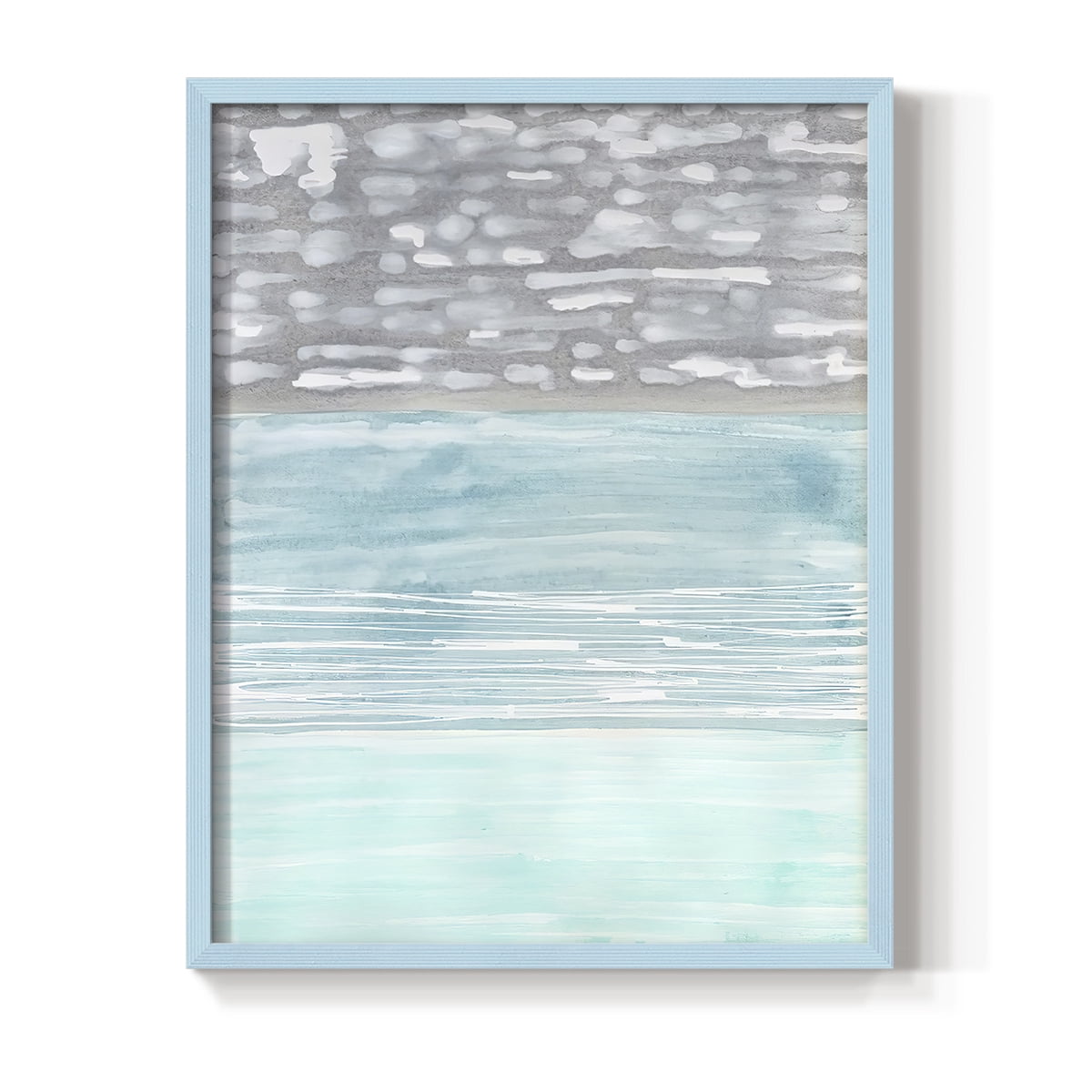 Hydrusphere II Framed Print in Blue Solid Wood Framed Print No Nail Hanging
