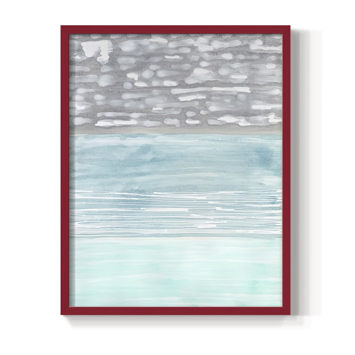 Hydrusphere II Framed Print in Red Solid Wood Framed Print No Nail Hanging