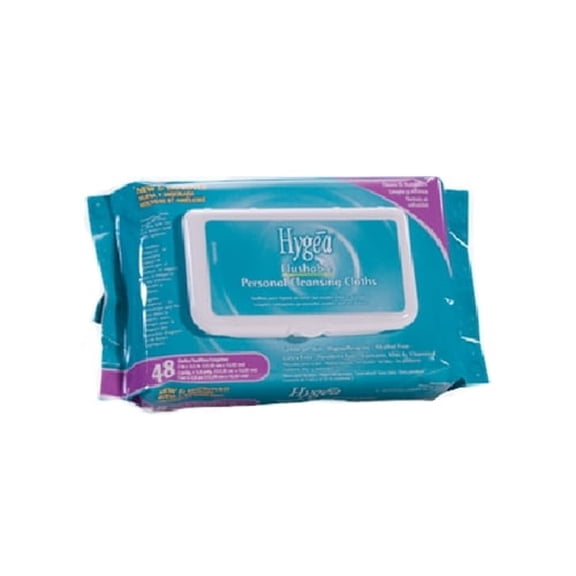 Hygea Flushable Personal Cleansing Cloths-Case of 576