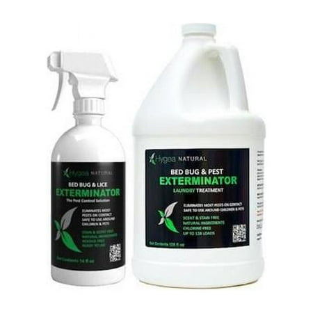 Hygea Natural 16 oz & 128 oz Bed Bug Treatment Combo Pack Refill