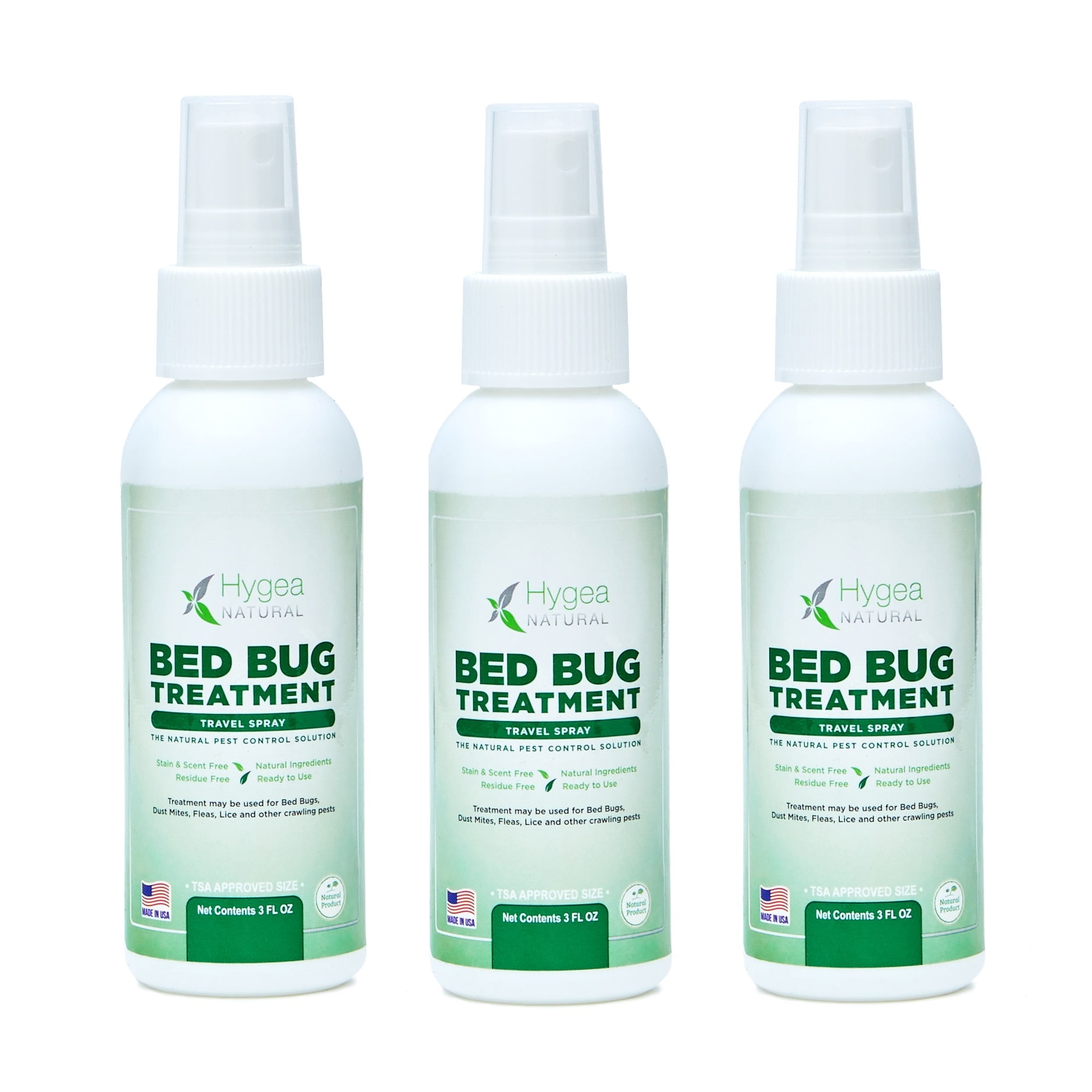 Hygea Natural Bed Bug, Lice and Mite Travel Spray Child & Pet Safe, Odorless, NonToxic & TSA