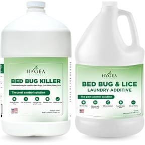 Hygea Natural Bed Bug Spray Killer & Laundry Detergent Additive, Flea Spray for Home Insect Killer Combo Kit, Regular, 2 Pack