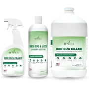 Hygea Natural Bed Bug Spray Killer & Laundry Detergent Additive, Flea Spray for Home Insect Killer Combo Kit, Regular, 3 Pack