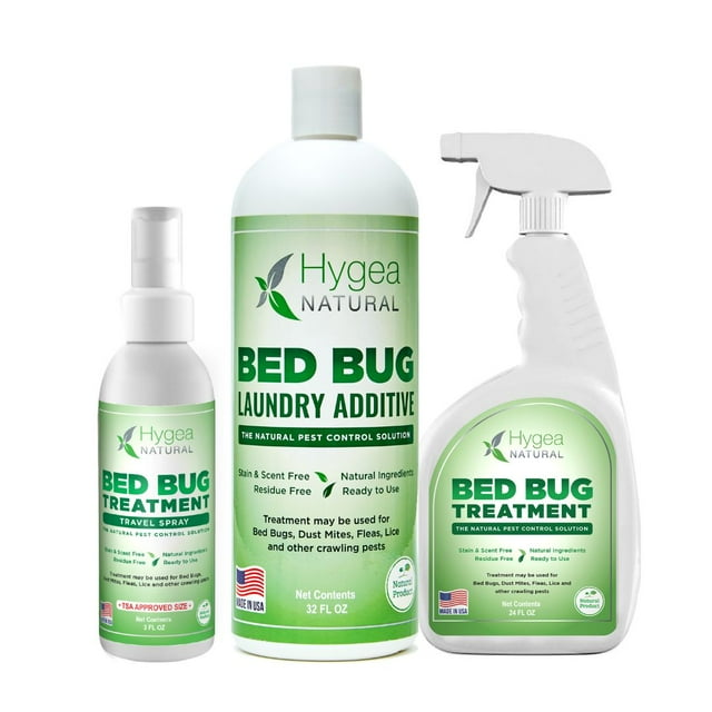 Hygea Natural Bed Bugs & Lice Treatment Spray Combo Pack Child & Pet Safe, Odorless, NonToxic