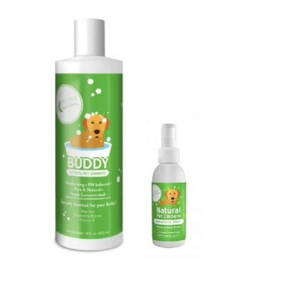 Hygea Natural Buddy Pet Combo; Includes Shampoo 16 oz + Cologne 3 oz
