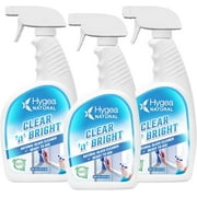 Hygea Natural Clear 'n' Bright Glass Cleaner Spray Natural Window Cleaning Supplies, 24 fl oz, 3 Pack