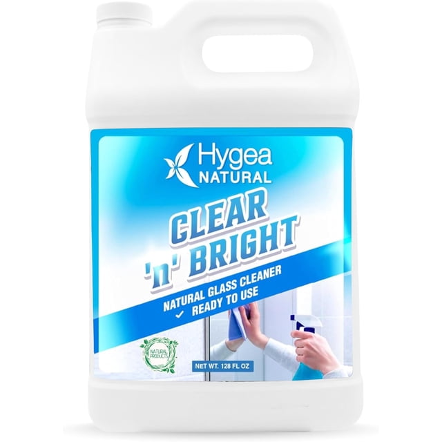 Hygea Natural Clear ’n’ Bright Glass Cleaner Spray, Window Cleaner, Non ...