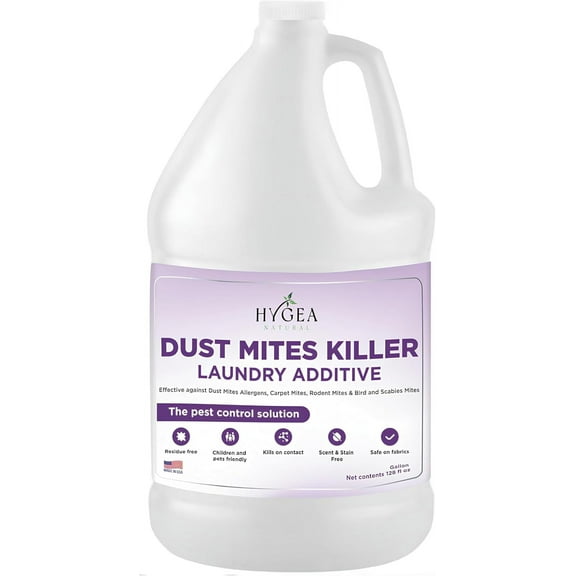 Hygea Natural Laundry Additive Dust Mite Remover, Non-Toxic, 128 fl oz, Kid & Pet Safe