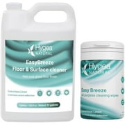Hygea Natural EasyBreeze Luxurious Linen 1 gal Floor Cleaner and 50 Pc Wipes Cleaning Supplies Combo