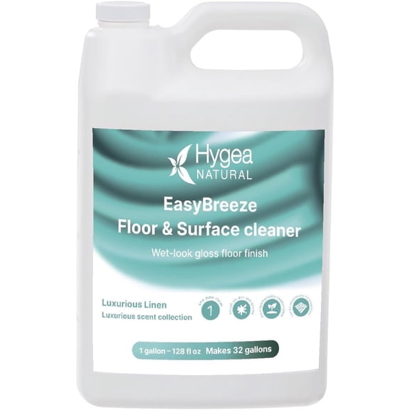 Hygea Natural EasyBreeze All Purpose Cleaner, Luxurious Linen Floor Cleaner Concentrate & Degreaser, 1 Gallon