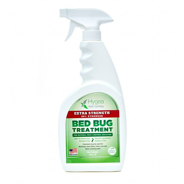 Hygea Natural Extra Strength Bed Bugs & Lice Treatment Spray Child & Pet Safe, Odorless, Non