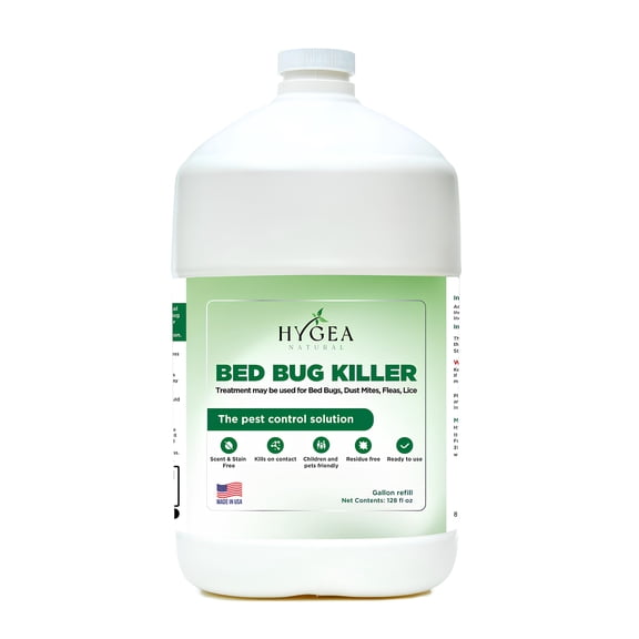 Hygea Natural Lice, Mite, and Bed Bug Spray Treatment Insect Killer, Regular, 128 fl oz
