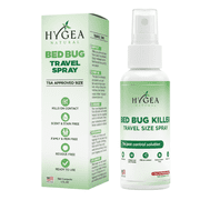Hygea Natural Lice, Mite, and Bed Bug Travel Spray Bed Bug Treatment Travel Bug Spray, Regular, 3 oz