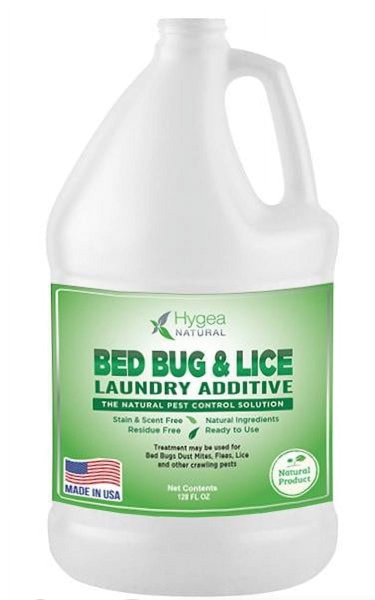 Hygea Natural Lice, Mite and Bed Bug Laundry Additive Gentle, Odorless, and StainFree Liquid