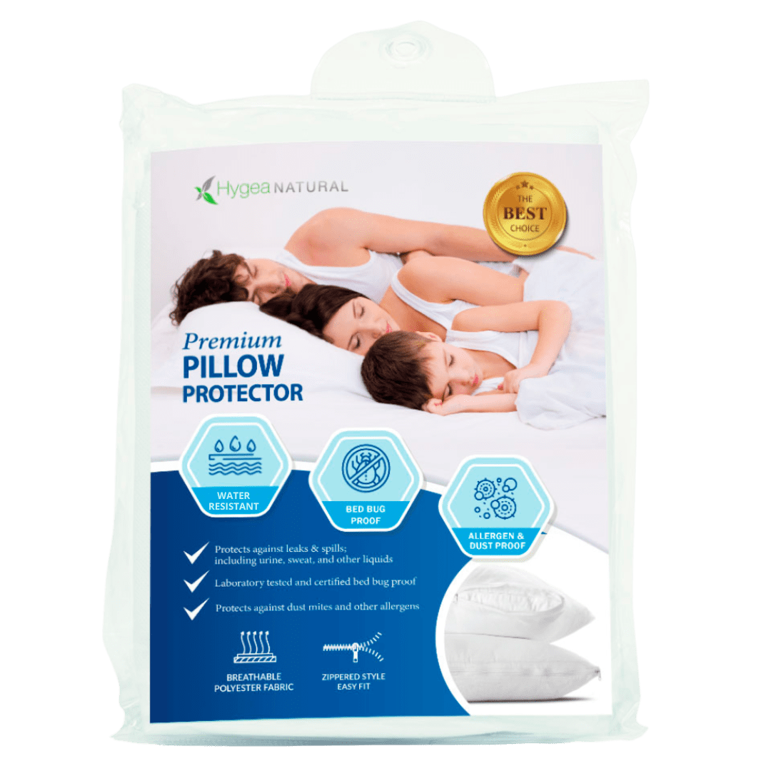 Hygea Natural Premium Pillow Protector Water Resistant, Bed Bug