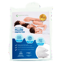 Hygea Natural Premium Pillow Protector - Water Resistant, Bed Bug, Allergen & Dust Proof, Zippered and Washable Pillow Protector, Standard Size