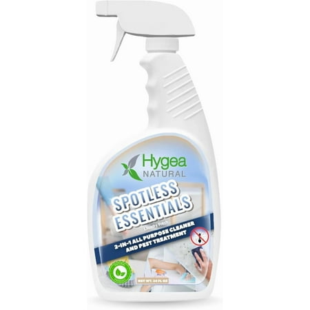 Hygea Natural Spotless Essentials Laundry Fresh 2 in 1 All Purpose Cleaning spray and indoor Pest killer- Kills fleas, bed bugs, mites, 24 fl oz