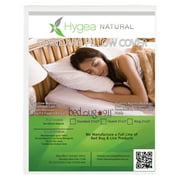 Hygea Natural Standard Pillow Cover Encasement Protector - Breathable & Water Resistant, Protects against Bed Bugs, Dust Mites, Allergens, Perspiration & Urine, 2 Packs Queen Size