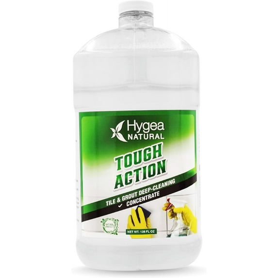 Hygea Natural Tough Tile Cleaner, Shower & Floor Cleaner for Soap Scum and Grout, Concentrate, 128 oz