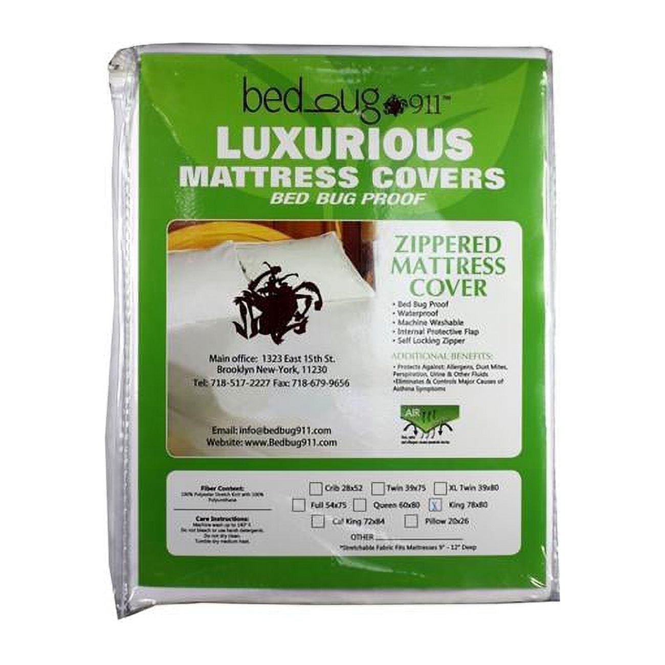 Hygea Natural Waterproof Zippered Mattress Protector, California King - Resistant to Spills, Stains, and Allergens