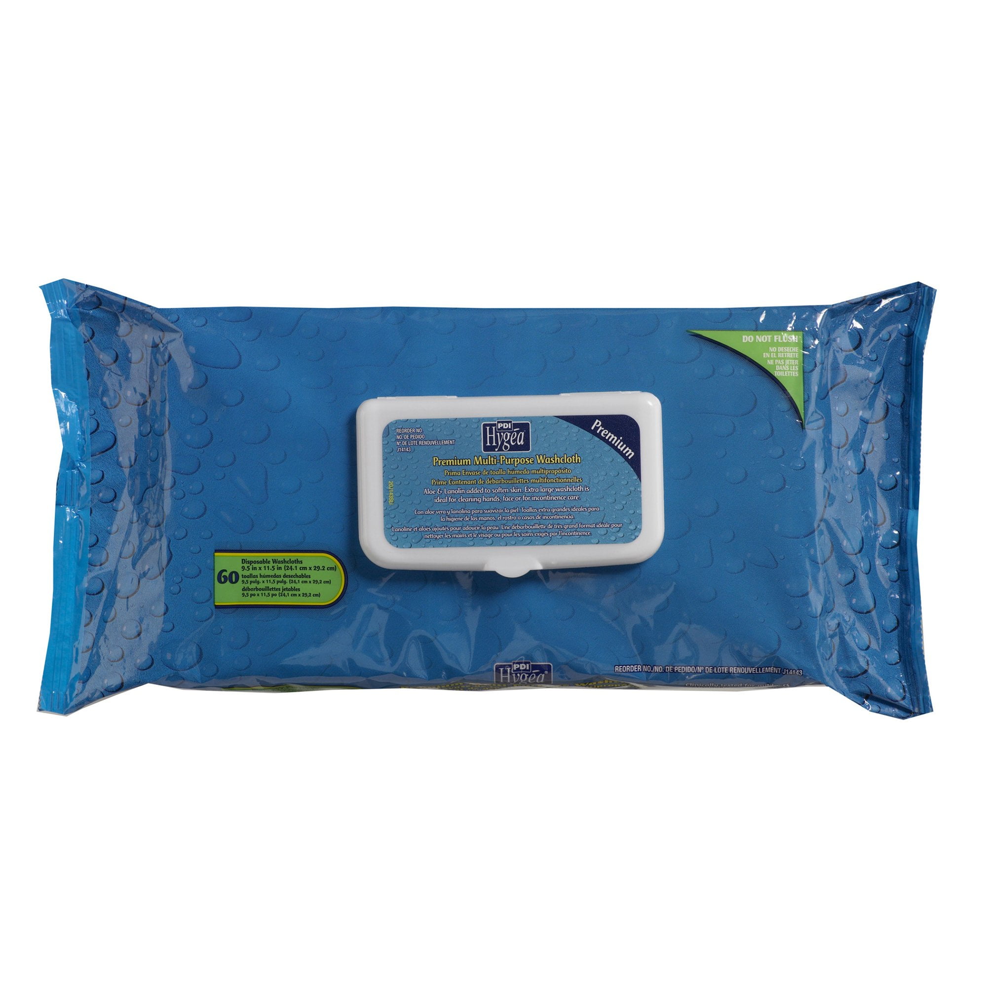  ProCare Washcloth Wipe, 8x12, Soft Pack, 50 Pack, Vitamin  E/Aloe, CRW-050 - Case of 600 : Health & Household