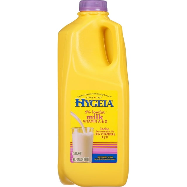 Hygeia Dairy 1 Lowfat Milk with Vitamin A and D, Milk Half Gallon 1