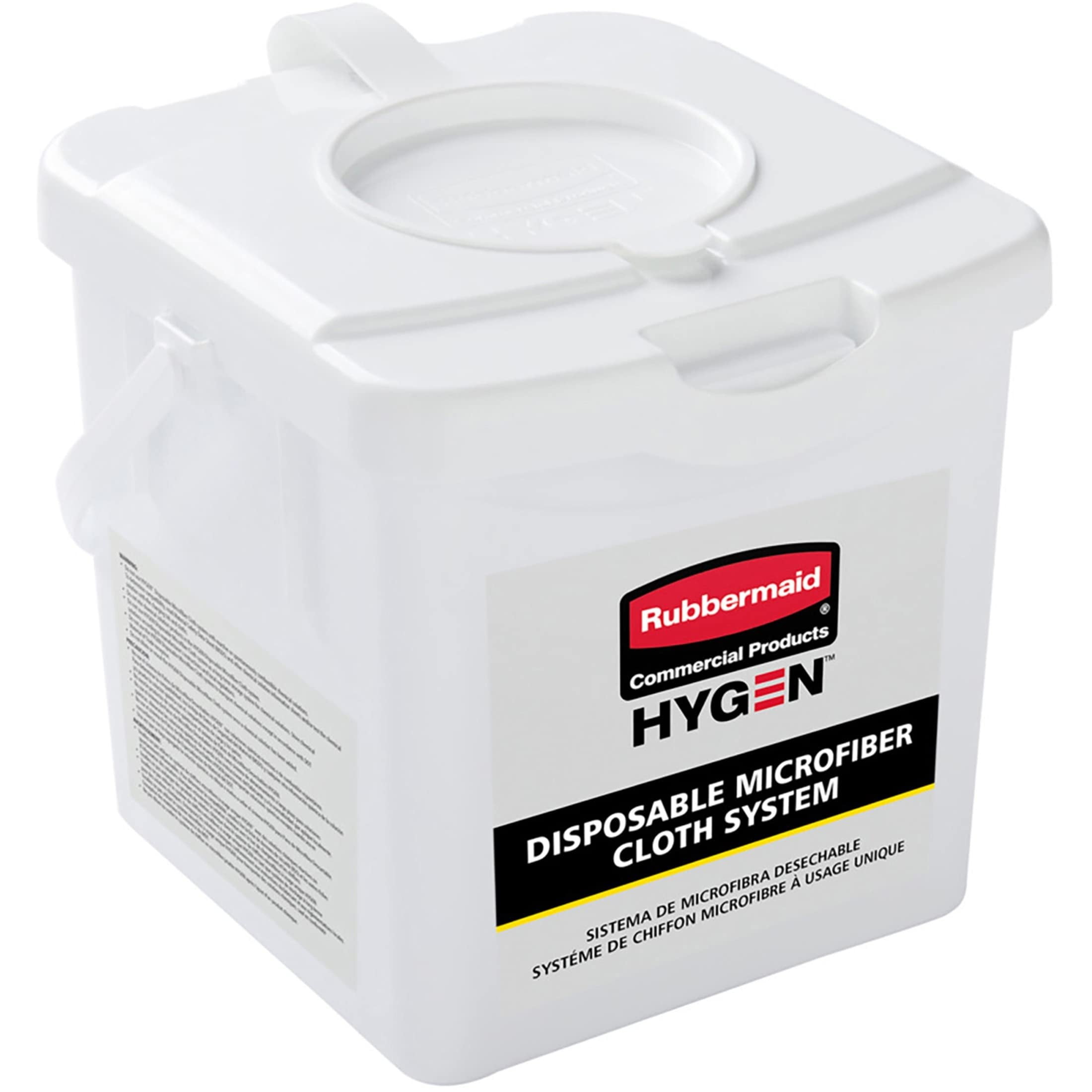Hygen 12” X 12” Disposable Microfiber Cloth Charging Tub, 4 Count, White