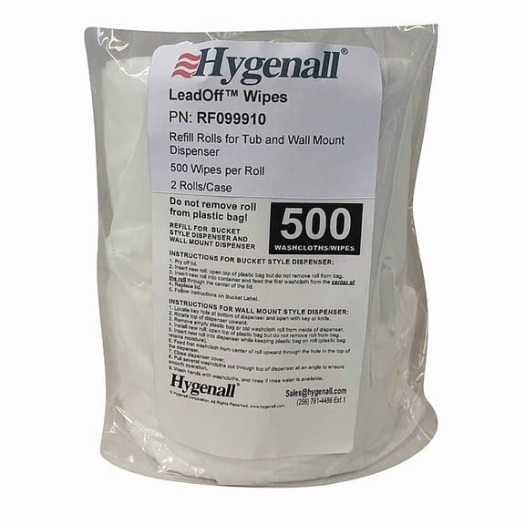 Hygenall Lead Removing Wipes,Bag,PK2 RF099910