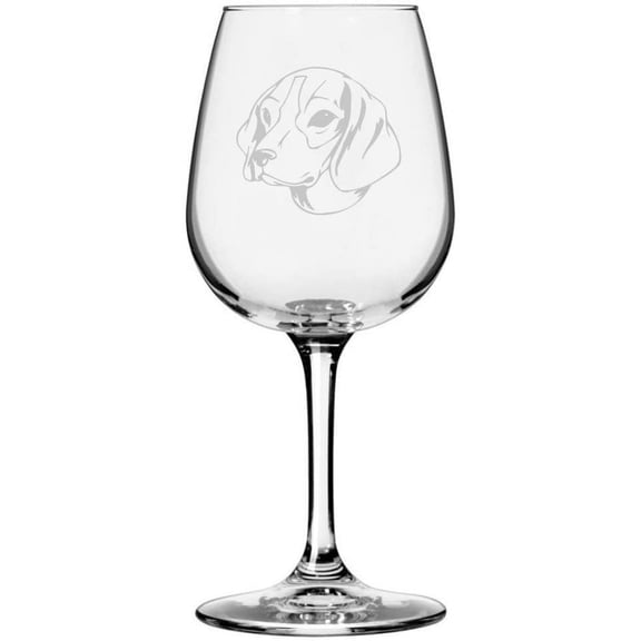 Hygenhund Dog Themed Etched 12.75oz Libbey Wine Glass
